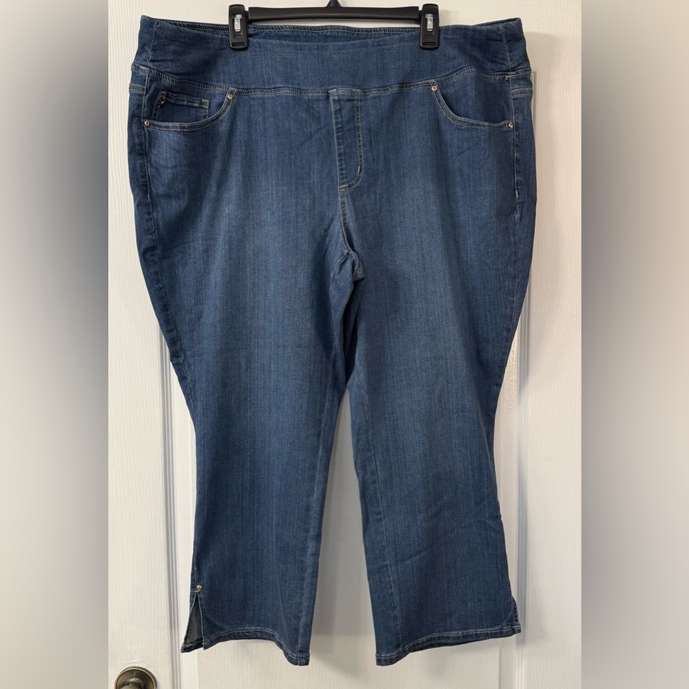 Belle Kim Gravel Women's Plus Blue Petite Jeans with Embellishments
